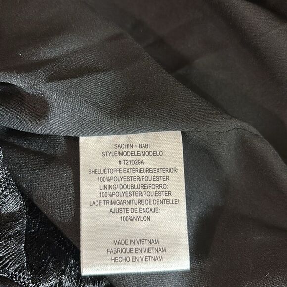 Sachin & Babi Anthropologie women’s 6 polka dot stripe halter midi dress FLAW - Picture 10 of 11